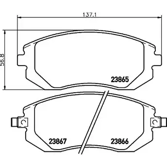 Тормозные колодки, дисковые, комплект COBREQ N-1477 5PR90O 1270768896 OC06 DIC изображение 0