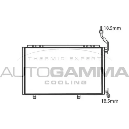 Радиатор кондиционера AUTOGAMMA 95 7IGX 1271107244 107776 FLBO0D изображение 0