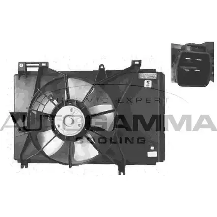 Вентилятор радиатора двигателя AUTOGAMMA 216D3 GA228305 ZRF I0 1271126396 изображение 0