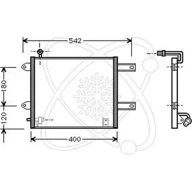 Радиатор кондиционера ELECTRO AUTO Q 0NL9NE 30A0025 GS1CWX 1271521908 изображение 0