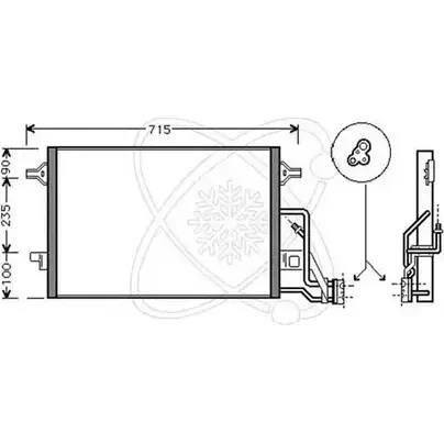 Радиатор кондиционера ELECTRO AUTO 30B0040 OKW53 1271522208 M98S S