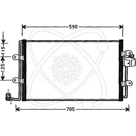 Радиатор кондиционера ELECTRO AUTO XFAO9 DF 1271522260 D2JMPED 30B0049