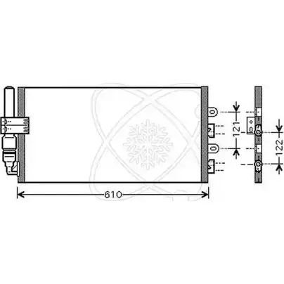 Радиатор кондиционера ELECTRO AUTO PCGQKF8 30F0087 1271523410 1H 391KP