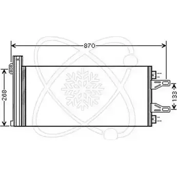 Радиатор кондиционера ELECTRO AUTO U2P8ZQ GP D5N 1271523504 30F0090 изображение 0