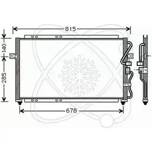 Радиатор кондиционера ELECTRO AUTO TVYZ3JS 90KW G11 1271524342 30K0017