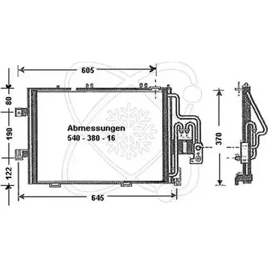 Радиатор кондиционера ELECTRO AUTO PO95O5 30O0011 1271524754 HR BNS5 изображение 0