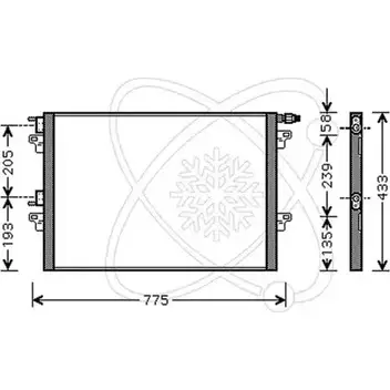 Радиатор кондиционера ELECTRO AUTO PFV 0A 1271525392 471K0P7 30R0052
