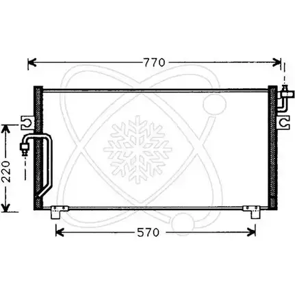 Радиатор кондиционера ELECTRO AUTO 1271525570 RA4UFN6 30W0003 JRPD 7G