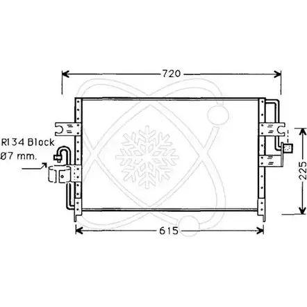 Радиатор кондиционера ELECTRO AUTO 1271525664 E4XZHFN 30W0020 Z3 E89