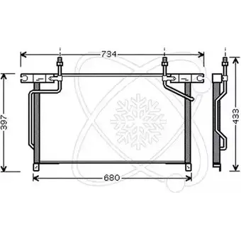 Радиатор кондиционера ELECTRO AUTO 30W0032 1271525692 A8ROX1Z YM 36E4K изображение 0