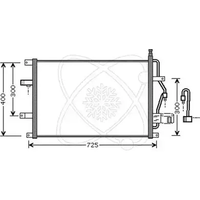 Радиатор кондиционера ELECTRO AUTO 7WRB97H 1271525876 30X0020 U JHZM3Z
