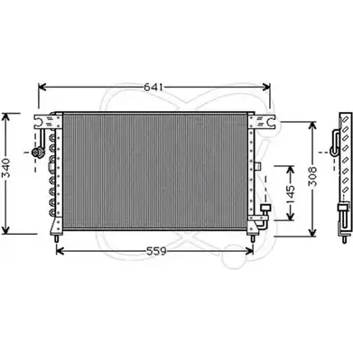 Радиатор кондиционера ELECTRO AUTO 0IPPH7 02J0 0B 1271525934 30Y0001