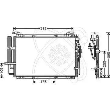 Радиатор кондиционера ELECTRO AUTO 1271525966 J2P34 30Y0015 SIMT O