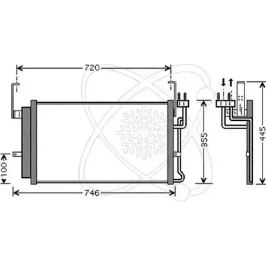 Радиатор кондиционера ELECTRO AUTO B8WC5R N8 H5NB 30Y0016 1271525968