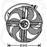 Вентилятор радиатора двигателя ELECTRO AUTO OCB JW2 32VB013 Y6T55 1271526162 изображение 0