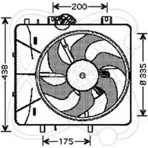 Вентилятор радиатора двигателя ELECTRO AUTO 5A 43E 1271526198 32VC002 6QXRHQA изображение 0