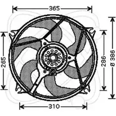 Вентилятор радиатора двигателя ELECTRO AUTO 3VYL1ZX 1271526272 32VC012 9EV XCRT изображение 0