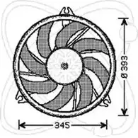 Вентилятор радиатора двигателя ELECTRO AUTO 1271526280 J1 P3H1 32VC021 XV01S0 изображение 0