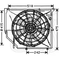 Вентилятор радиатора двигателя ELECTRO AUTO 1271526320 32VE005 3ZR18HT A2ES 9Q8 изображение 0