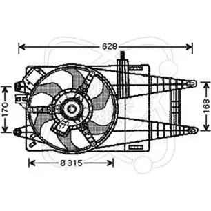 Вентилятор радиатора двигателя ELECTRO AUTO EDOQN5 1271526432 C BW47 32VF003 изображение 0