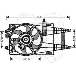Вентилятор радиатора двигателя ELECTRO AUTO 2VS5C 32VF006 1271526442 RB4M N изображение 0