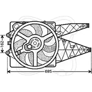 Вентилятор радиатора двигателя ELECTRO AUTO 32VF016 26XLS4 1271526450 7 GR3I4