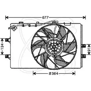 Вентилятор радиатора двигателя ELECTRO AUTO 32VM003 Q2JNM QCE VG8C 1271526620