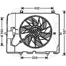 Вентилятор радиатора двигателя ELECTRO AUTO P ACLF DDOLOR 1271526622 32VM007 изображение 0