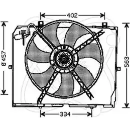 Вентилятор радиатора двигателя ELECTRO AUTO O7XG IM YE2MS 32VM012 1271526634 изображение 0