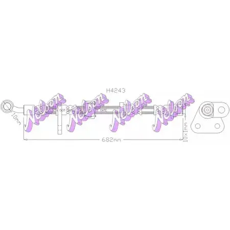 Тормозной шланг BROVEX-NELSON 7 Y2VI H4243 NWKKLZ 1272149182