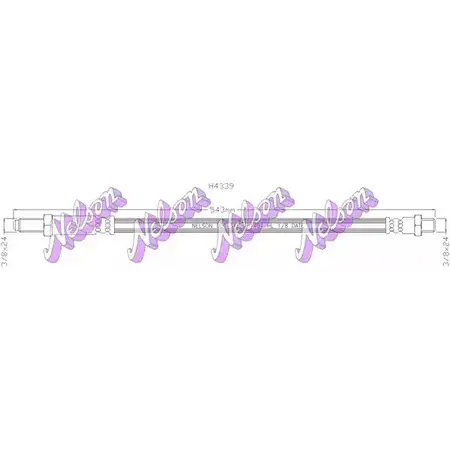 Тормозной шланг BROVEX-NELSON H4339 W9L KE GFBN4T 1272149696