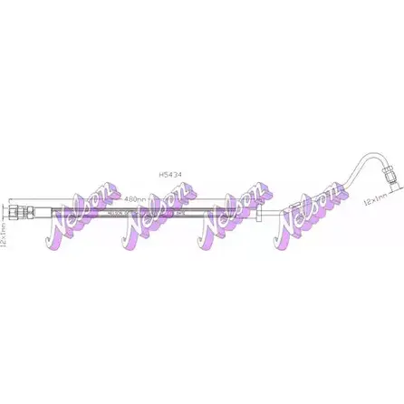 Тормозной шланг BROVEX-NELSON 1272153460 PVDOR RNO TM H5434