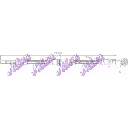 Тормозной шланг BROVEX-NELSON H5868 ZFI 183 1272154924 RPRLK