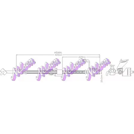 Тормозной шланг BROVEX-NELSON 2CJPDTB 1272155364 H5986 C9 UTP