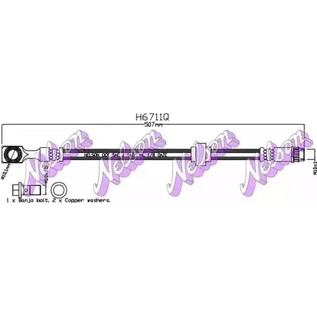Тормозной шланг BROVEX-NELSON SRDIQO2 W TA3V 1272158390 H6711Q