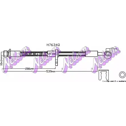 Тормозной шланг BROVEX-NELSON L4 GTZE MHN7KJZ 1272163326 H7634Q