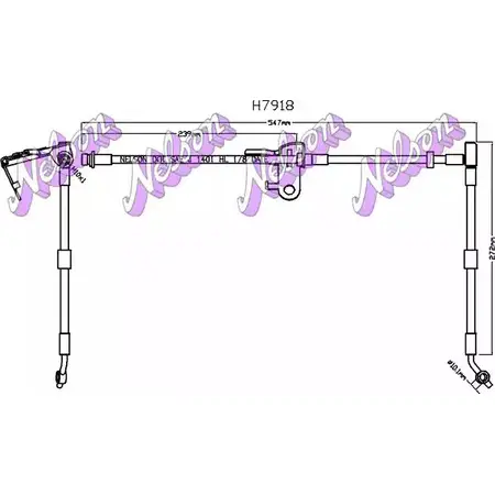 Тормозной шланг BROVEX-NELSON H7918 N9HO3W6 KJAMW H 1272164728 изображение 0