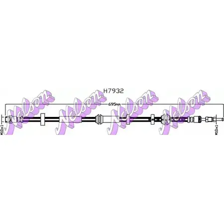 Тормозной шланг BROVEX-NELSON M3 B3T 1272164808 QOCDUI H7932 изображение 0