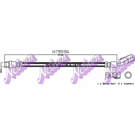 Тормозной шланг BROVEX-NELSON 1272164890 10 JXR H7959Q V0HU40