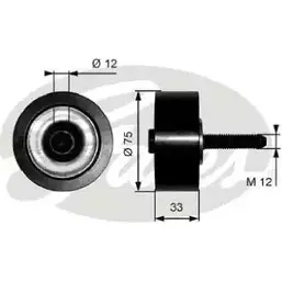 Обводной ролик приводного ремня GATES AGCRPY9 4I 5XSI 36291 1272207118 изображение 0