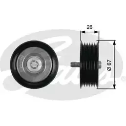 Обводной ролик приводного ремня GATES 802URCQ 1272207456 36438 BEU DB6 изображение 0