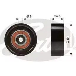 Обводной ролик приводного ремня GATES 66BCNB 1272208060 38097 KMKX Y1 изображение 0