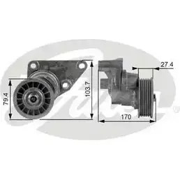 Натяжитель клинового ремня GATES LDT GSU 1272208360 38158 N9PZUS