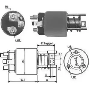 Втягивающее реле стартера WILMINK GROUP WG1748316 1 395 1273932058 ZM1395 изображение 0