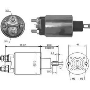 Втягивающее реле стартера WILMINK GROUP WG1748370 ZM480 1273933998 48 0 изображение 0
