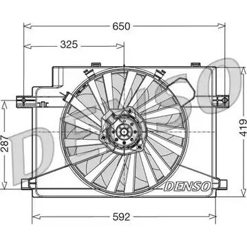 Вентилятор радиатора двигателя WILMINK GROUP 1274011413 WG1775564 164IUG R RGT9AY изображение 0