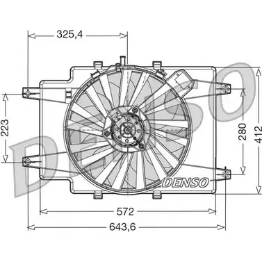 Вентилятор радиатора двигателя WILMINK GROUP 1274011417 2HHAY WG1775565 YLH 36 изображение 0
