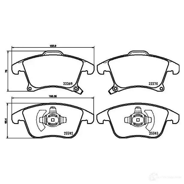 Тормозные колодки дисковые, комплект VAICO 1563336 XUT8B J5 4046001809125 V25-1776 изображение 0