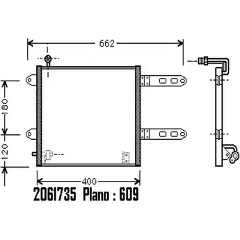 Радиатор кондиционера ORDONEZ IS6T72 B 1274691779 2061735 CIVHQNW