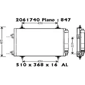 Радиатор кондиционера ORDONEZ WJ T6M V99KS 2061740 1274692185